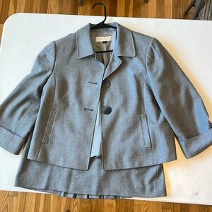 Tahari Gray Skirt Suit Set